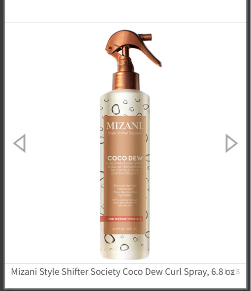Mizani Style Shifter Society CoCo Dew Curl Spray 6.8oz