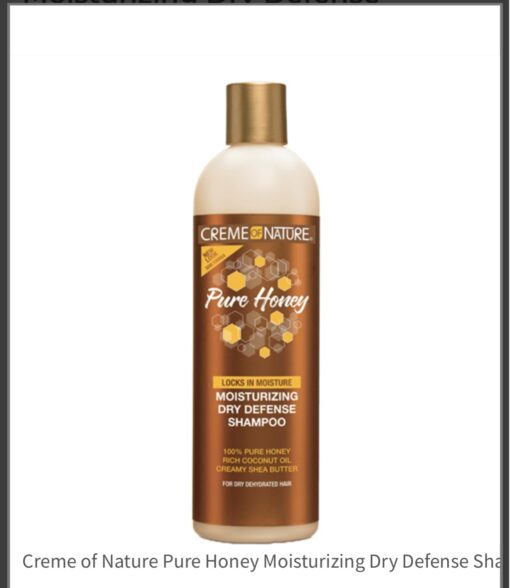 Creme Of Nature Pure Honey Moisturizing Dry Defense Shampoo 12oz